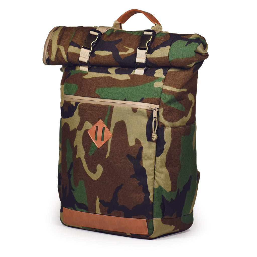 SMELL PROOF BACKPACK "THE SCOUT" - WOODLAND CAMO