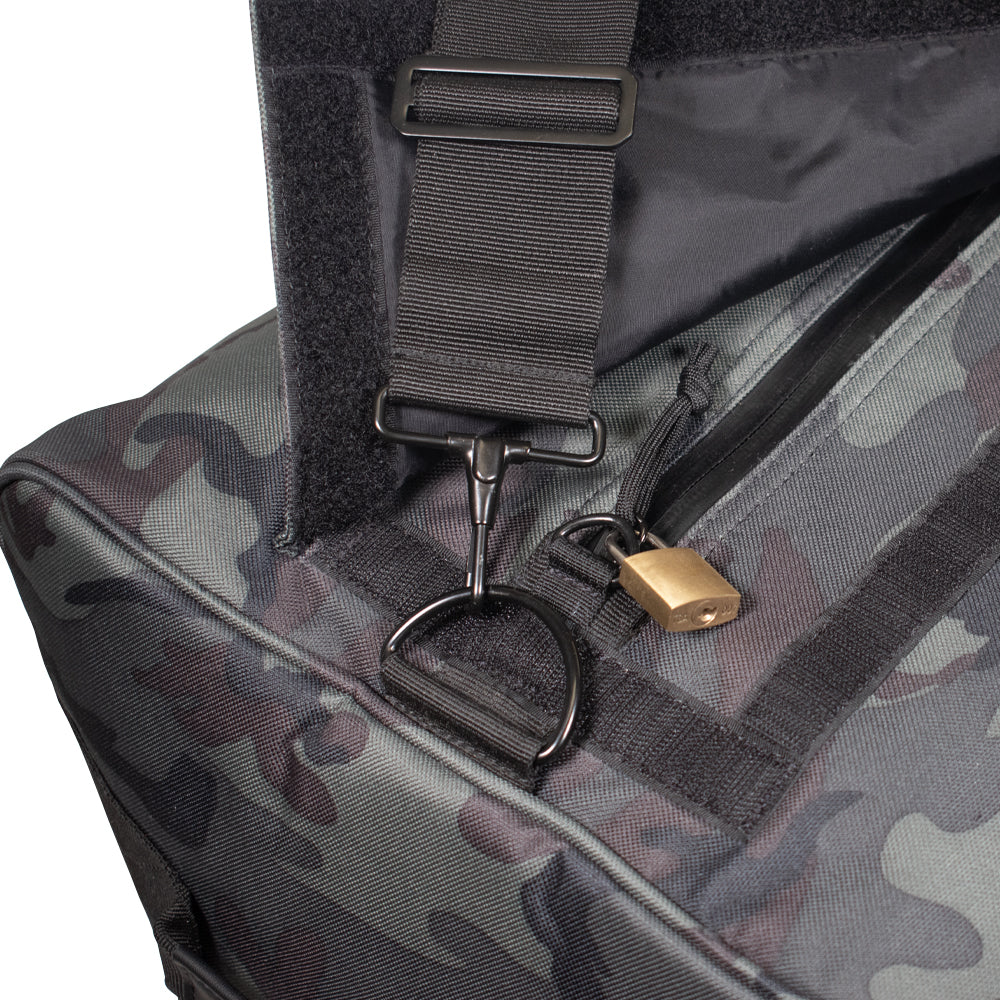 SMELL PROOF DUFFLE BAG "THE MAGNUM" - BLACK FOREST CAMO