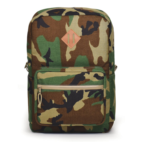 SMELL PROOF BACKPACK "THE SCOUT" - WOODLAND CAMO