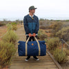 Odor Proof Medium Large Midnight Blue Duffel Bag Lifestyle