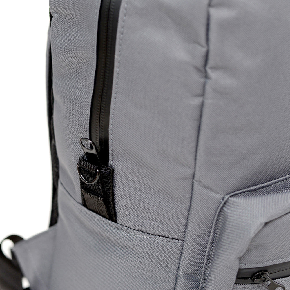 Odor Concealing Graphite Gray Backpack Zipper
