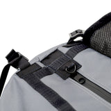 Smell Concealing Medium Duffel Bag Graphite Gray Zipper Detail