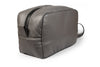 SMELL PROOF BAG - TOILETRY STONE GREY LEATHER